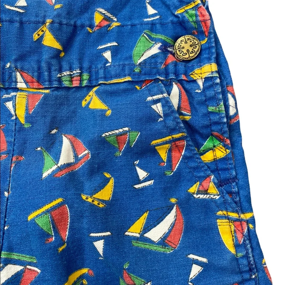 OSHKOSH B’GOSH Vintage RARE Vestbak Sailboat Overall Pants Size 24M